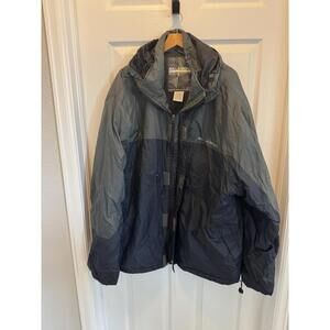 Billabong Men's Size Large Hooded Windbreaker Gray Black Full Zip